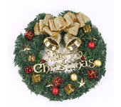 Corona navideña, decoración para Puerta de entrada, Agujas de Pino Artificiales, Campanas navideñas, Regalos para reunions familiares, Coronas Decorativas, Corona de Navidad, Adornos de Navidad
