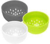 3 Pcs Nesting Can Strainer Mini Colander Set - Space Saving Small Colanders and Strainers - Multi Use Kitchen Gadget(3 Colour)