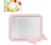 Bandeja para helado enrollable, máquina para hacer helado instantáneo, bandeja de silicona para congelador con tapa, paquete de 6 recipientes individuales para cubitos de hielo con 2 espátulas (rosa-pequeño)