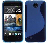 Tumundosmartphone Funda Gel Tpu HTC Desire 300 S Line Color Azul