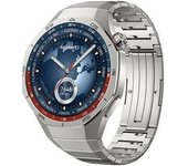 SMARTWATCH - Huawei Watch GT5 Pro 46mm, Llamadas BT, Respuesta con Teclado, 14 días batería, Compatible iOS/Android, Correa Fluoroelastómero Negro y Titanium