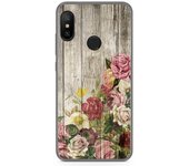 Tumundosmartphone Funda Gel Tpu para Xiaomi Redmi 6 Pro / Mi A2 Lite diseño Madera 08 Dibujos
