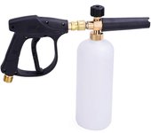 Kit de pistola de lavado a presión con bote de espuma de nieve de 1 l para lavado de automóviles, limpieza de ventanas, conexión de rosca macho métrica M22