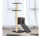 vidaXL RASCADOR PARA GATOS CON POSTES DE SISAL GRIS OSCURO 92 CM