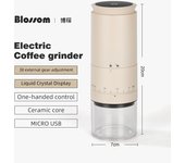 Molinillo de café manual con ajuste automático de 38 niveles, cafetera digital inteligente de viaje