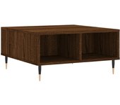 vidaXL Mesa de centro madera de ingeniería 60x60x30 cm Blanco, Negro, Blanco brillante Mesita de Salón o Comedor o Auxiliar Mesa de Café Meuble Salón