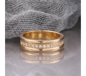 2024 New Luxury Gold Silver Color Round Eternity Band Ring for Women Anniversary Gift Jewelry Wholesale F433