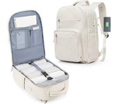 Mochila de Viaje Impermeable con Carga USB 14 Pulgadas Laptop Aprobada para Vuelo