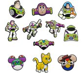 Hot Toys Buzz Lightyear Pvc Charms Shoe Custom Accessories Buckles Clogs Decoration Garden Sandals Shoe Party Gift