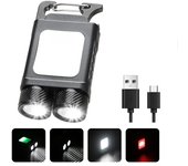 Powerful Pocket Torch Light Rechargeable Super Bright LED Multifunctional Linterna Magnetic COB LED EDC Mini Keychain Flashlight
