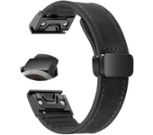 Crazy Horse Leather Silicone Strap for For Garmin Tactix 7 Pro Fenix 6X 7X 7pro 6 5plus Magnetic Buckle for Garmin 26mm 22mm 20