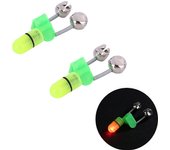 1-10pcs Night Fishing Rod Bite Bait Alarm Light with Twin Bells Ring Fishing Bite Alarm Indicator Carp Fishing Accessories