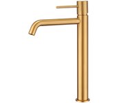 Imex Monza BDM039-3OC grifo monomando de lavabo en latón con acabado oro cepillado
