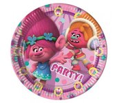 Colorbaby Pack 8 Platos Trolls Poppy Party 20 Cm - Divertidos Platos para Fiestas