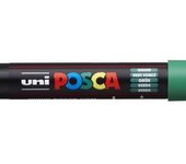 Posca pc-1m marcador de pintura - punta conica 0.7mm - tinta base al agua - resistente a la luz - color verde (6 uds)