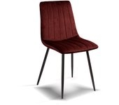 FURNITURE STYLE FS7066GRANVEL IRIA Pack 4 Sillas de Comedor Terciopelo Color Granate