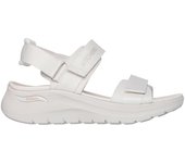 Cómoda  Sandalia de mujer Skechers ARCH FIT SANDAL 2.0 en tiras de lona ofwite con velcro. Plantilla Arch Fit, con más ajuste en el arco ofreciendo más estabilidad. Altura Tacón bajo (1-3 cm) Referencia 119465-OFWT