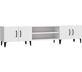 Mueble para TV madera contrachapada blanco 180x31,5x40 cm