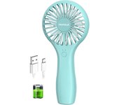 Mini ventilador de mano, ventilador portátil con recargable de 1200 mAh cateria, ventilador de bolsillo personal de 7 a 15 h, ventilador Eléctrico USB pequeño de 2 velletorades Parades a Mujeres y hambres con estilo en interiores