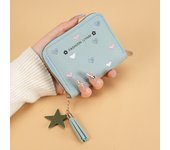 Mori wallet female mini portable short zipper small wallet sweet coin purse cute card set coin wallet