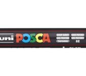 Posca Pc-5m Marcador de Pintura - Punta de Bala 1.8-2.5mm - Tinta Base Al Agua - Resistente a la Luz - Color Gris Profundo (6 Uds)