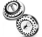 Fregadero Tapón Agujero Colador, 2 Piezas 80mm Protector de Acero Inoxidable Fregadero Tapón de Drenaje para Cocina Baño Ducha