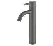 VALAZ Jabalón Grifo de lavabo alto monomando fabricado en latón de color gun metal