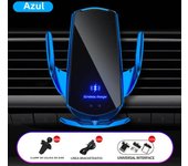 Cargador de coche inalámbrico Q3 15W, soporte de teléfono para coche de ajuste automático, compatible con iPhone y Android, habilitado para Qi