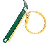 Llave de correa para filtro de aceite, llave de correa de goma multifunción de 8 pulgadas, llave de trinquete, abridor de botellas, tubos ajustables, herramienta manual (amarilla)