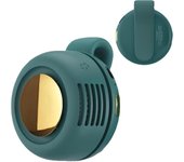 Mini ventilador eléctrico portátil, silencioso y sin aspas, con clip, 360 grados, 3 velocidades, para uso personal en la cintura, ideal para acampar al aire libre y viajar (blanco)