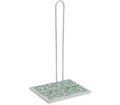 Portarrollo de Papel de Cocina Versa Flores Metal Acero Madera MDF 16,5 x 31 x 13 cm