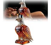 Divertida botella de whisky con forma de águila, decantador de whisky único con forma de águila, botella de cristal para cata de whisky, regalo para amantes del whisky, papá, esposo, novio, decoración divertida para el bar del hogar (2 unidades)