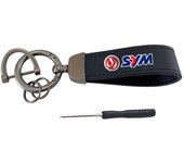 For SYM CRUISYM GTS 300 GTS 300i JOYMAX Z 125 250 300 MAXSYM 400i CNC Metal Leather keychains Motorcycle Accessories