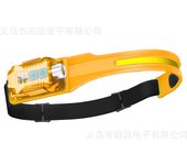Nueva linterna frontal para correr de silicona con fuente de luz múltiple XPE+LED con inducción magnética, luz ultravioleta violeta, luz potente.