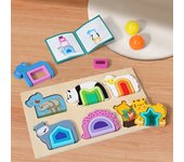 Toddlers 3D Wooden Puzzles Educational Toys Montessori Toys for Kids Educational Games Shape Intelligence Toys Children's Gifts