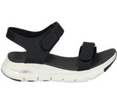 Sandalia Skechers Arch Fit Adaptable con Velcro en Negro