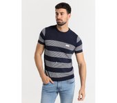 SIX VALVES - Camiseta de manga corta a rayas