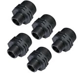 SUINGA Pack 5 Machon roscado plastico 3/4''x1/2'' PN10, racores de compresion para roscar, doble rosca macho/macho