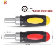 1/4 (6.35mm) Ratchet Screwdriver Bit Holder Handle Multifunctional Magnetic Bit Driver For Slotted Hex Torx Phillips Bit