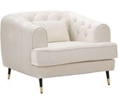 Mauro Ferretti Silla Prague en poliéster beige Y palas en Madera y metal 93 cm x 86x71
