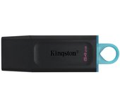 Kingston Technology Memoria USB Kingston Datatraveler Exodia 64 GB USB 3.2 Negro Turquesa - Alta Velocidad