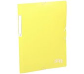 Carchivo carpeta solapas folio c/gomas pp soft amarillo pastel