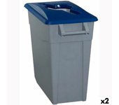 Cubo de Basura para Reciclaje Denox Azul 65 L (2 Unidades)