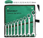 Key Ratchet Wrench Set 72 Tooth Gear Ring Torque Socket Wrench Set Metric Combination Ratchet Spanners Set Car Repair Tools