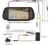 KTYDKP 7 Inch Car Rear View Camera with Mirror Monitor for Vehicle Parking Rervesing Camera with 7" TFT LCD HD Screen Universal