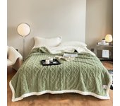 Mantas Sofa/Cama, Manta Polar de Sherpa Multiusos con Microfibra Extra Suave y Borreguitos 130x160cm/160x220cm y 220x240cm.