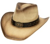 Sombrero para el sol para Viajes al aire libre de Primavera y Verano, Sombrero de paja de Vaquero Occidental, Sombrero de paja a mano