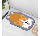 Cartoon Shaped Diatomaceous Earth Mud Quick Drying Floor Mat, Bathroom Absorbent Carpet, Animal Shaped Door Mat, Rubber Anti SLI