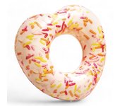 Flotador Hinchable Redondo Donut Corazón INTEX 89x25x94 cm | 56253 | Diseño Realista, Resistente PVC Vinílico, Parche de Reparación Incluido, Flotadores para Playa y Piscina, Ideal para Niños +9 Años, Capacidad 80 kg