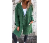 2024 new summer solid color lapel tie pocket cardigan single breasted mid-length coat for women